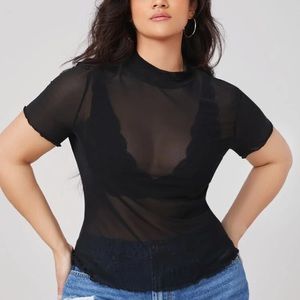 🗣 Plus.. Mesh top w/o bra